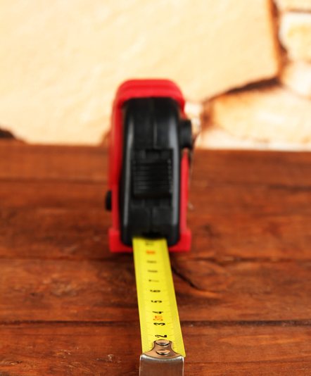 Tape measure used to record walking-surface dimensions